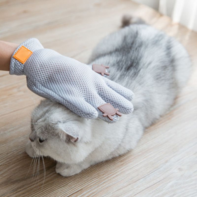 Pet massagem escova luvas anti-risco mordida cão gato remoção do cabelo pegajoso pente mão capa pet limpeza beleza suprimentos