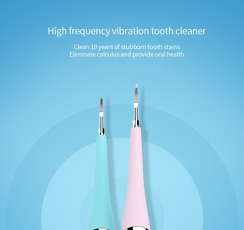 Sonic dental scaler ultralyd tandstensfjerner usb ladning elektrisk tandlæge blege tænder pletter tandsten mundplejeværktøj#f -5