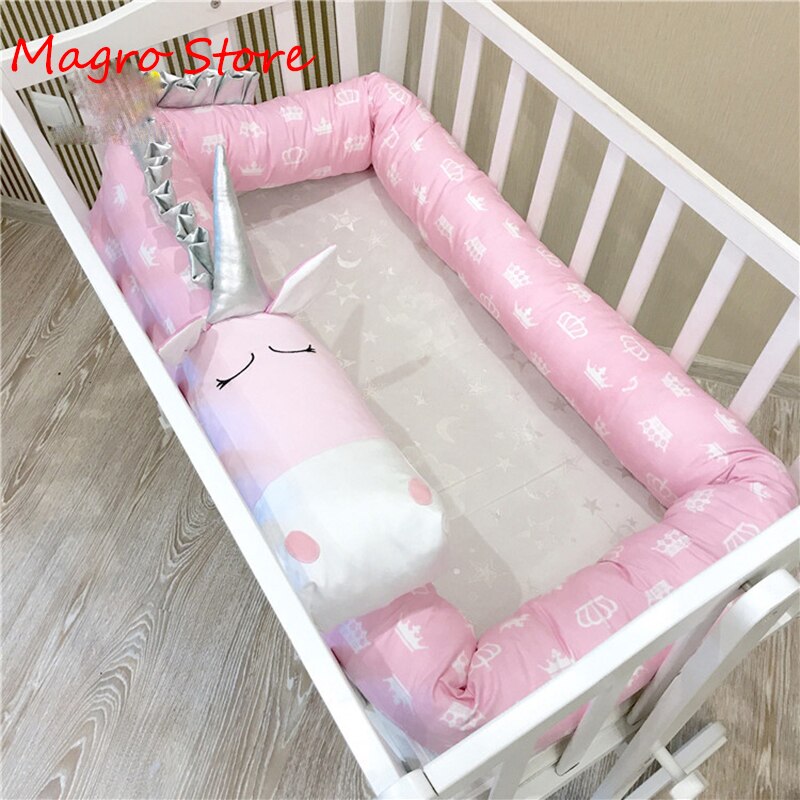 2M newborn crib enclosure Children's bed safety crash barrier cotton bed leaning Crib bumper in crib baby room decor