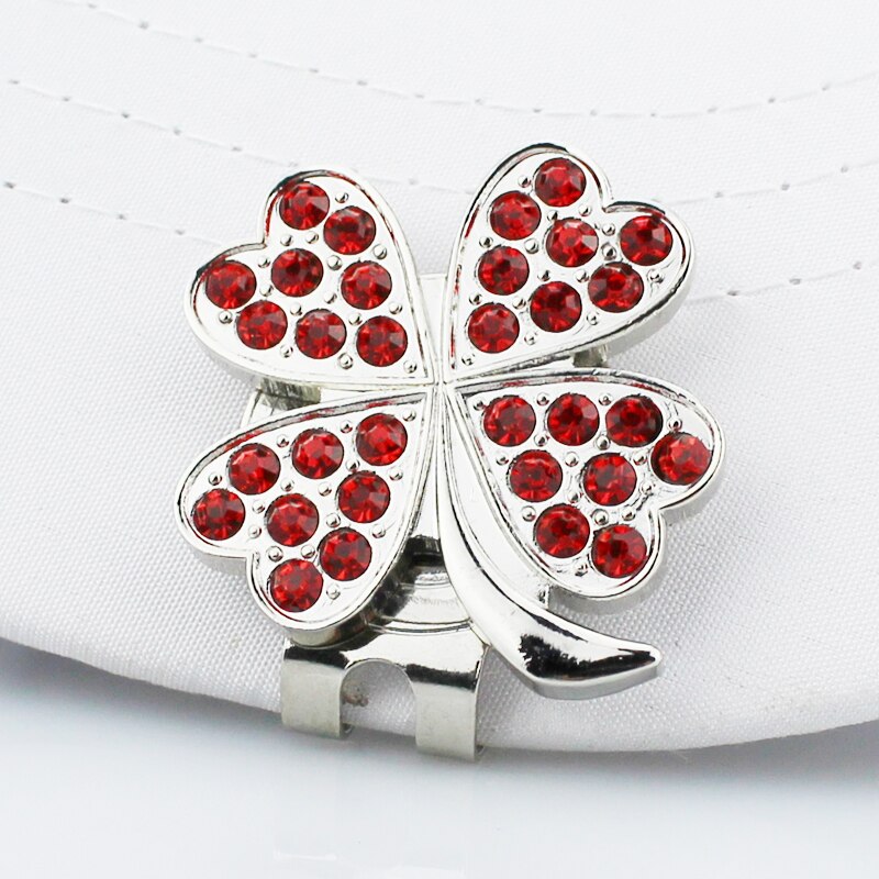 Golf Crystal Marker Klavertje Vier Golf Cap Clip Marker 4 Kleur Kiezen