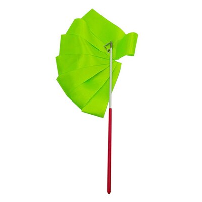 Gymnastique rythmique ruban coloré fille Ballet danse ruban enfant Maillot gymnastique entraînement juste corps artistique gymnastique Equipmet: green / 4 Meter