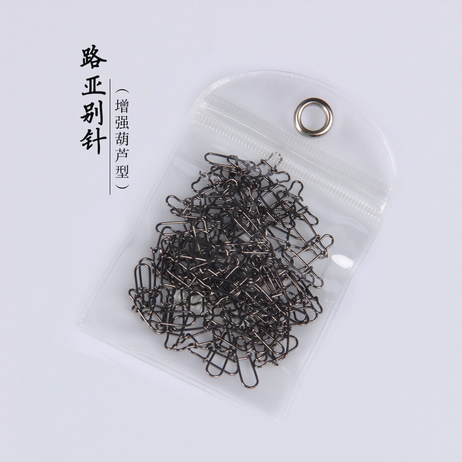 Bearking-barril de pesca de emerillones bonitos, broches giratorios de seguridad, anzuelo gancho accesorio de caja de aparejos de pesca, herramienta de señuelos, unids/lote, 100