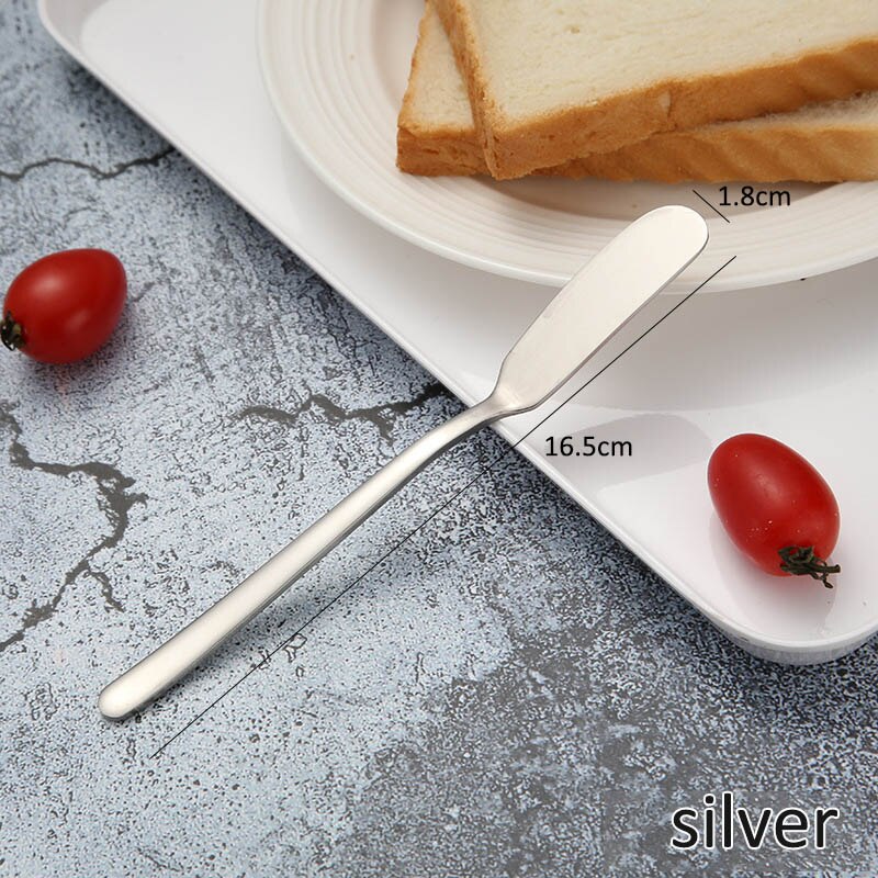 Butter Knife Multifunction Cheese Grater Stainless Steel Breakfast Tool Jam Spreaders Western Cutlery Dessert Spatula: Silver
