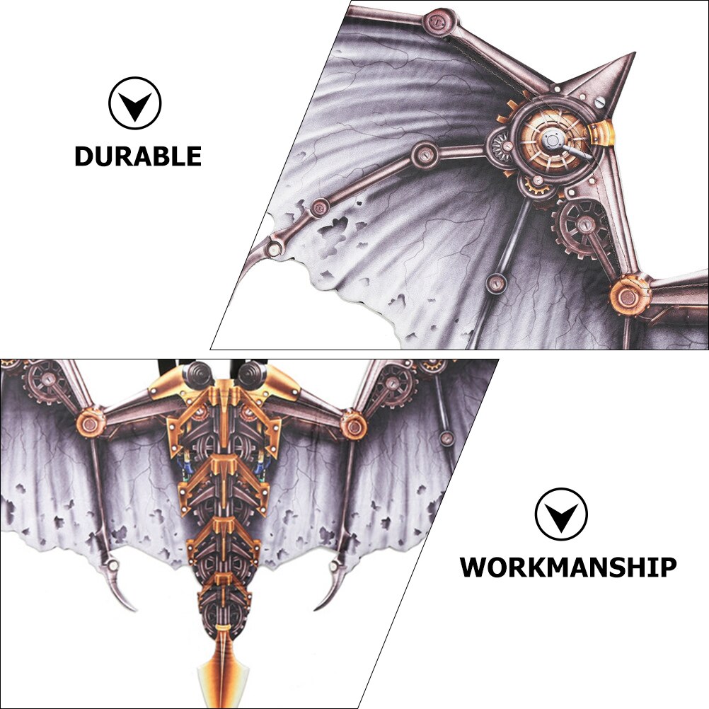 Foldable Steampunk Dragon Wings Costume Printed 3D Non-woven Fabric Wings Wearable Novel Stage Performance Prop for Adults