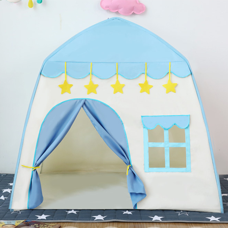 Castello della principessa Per Le Ragazze dei bambini Tenda Per I Bambini della Casa del Gioco Tenda Wigwam Per I Bambini Tepee Infantil Tende: XM-016-Blue-white