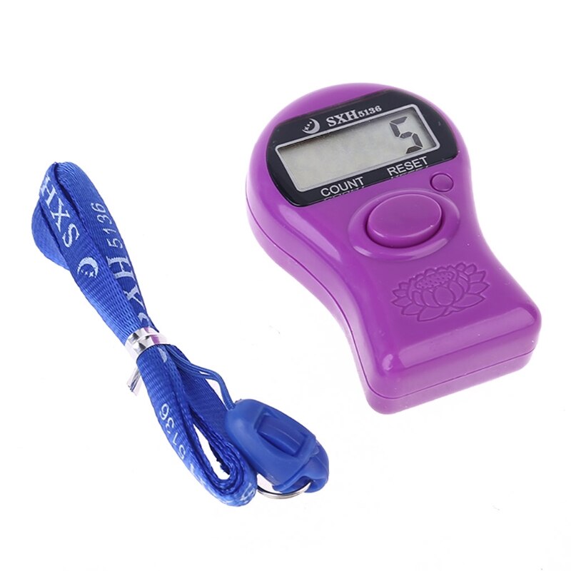 Portable Digital Electronic Counter with Lanyard Decompression Finger Tool R9JC