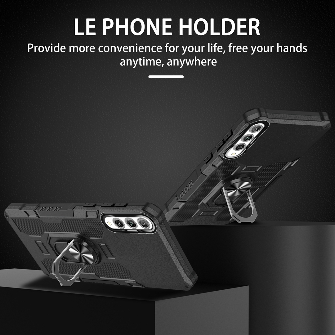 Para Huawei Y9s funda a prueba de golpes armadura soporte para dedo cubierta de anillo de Metal magnético para Huawei Y9S Y9 S fundas de parachoques de silicona