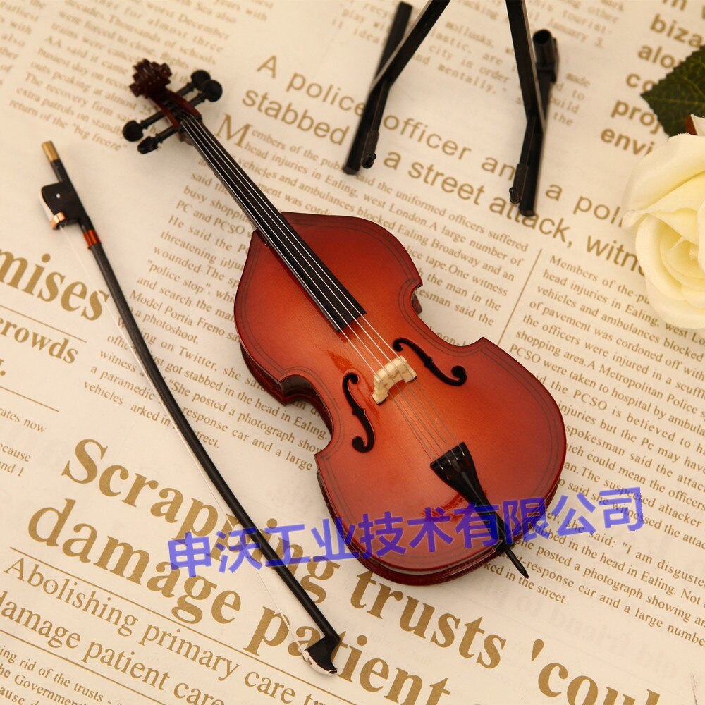 Mini Musical Instruments Bass Cello Model Ornaments Miniature Instrument Violin Saxophone Guitar Big Bass Model