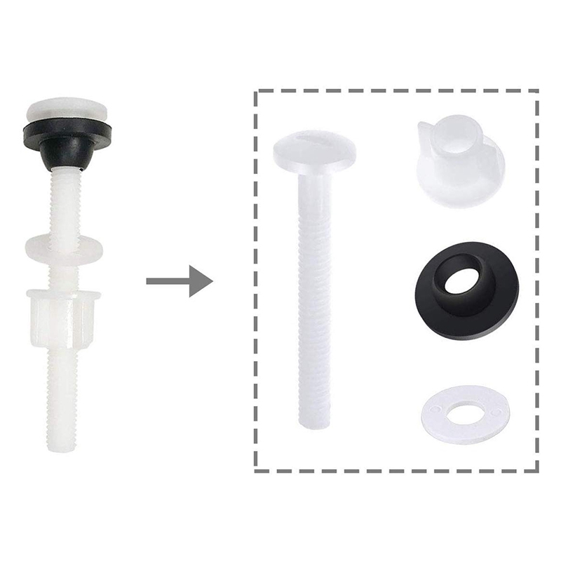 10 Pack Plastic Bolts with Washers Suitable for Fastening and Repairing Your Toilet Tank or Seat Easy to Instal