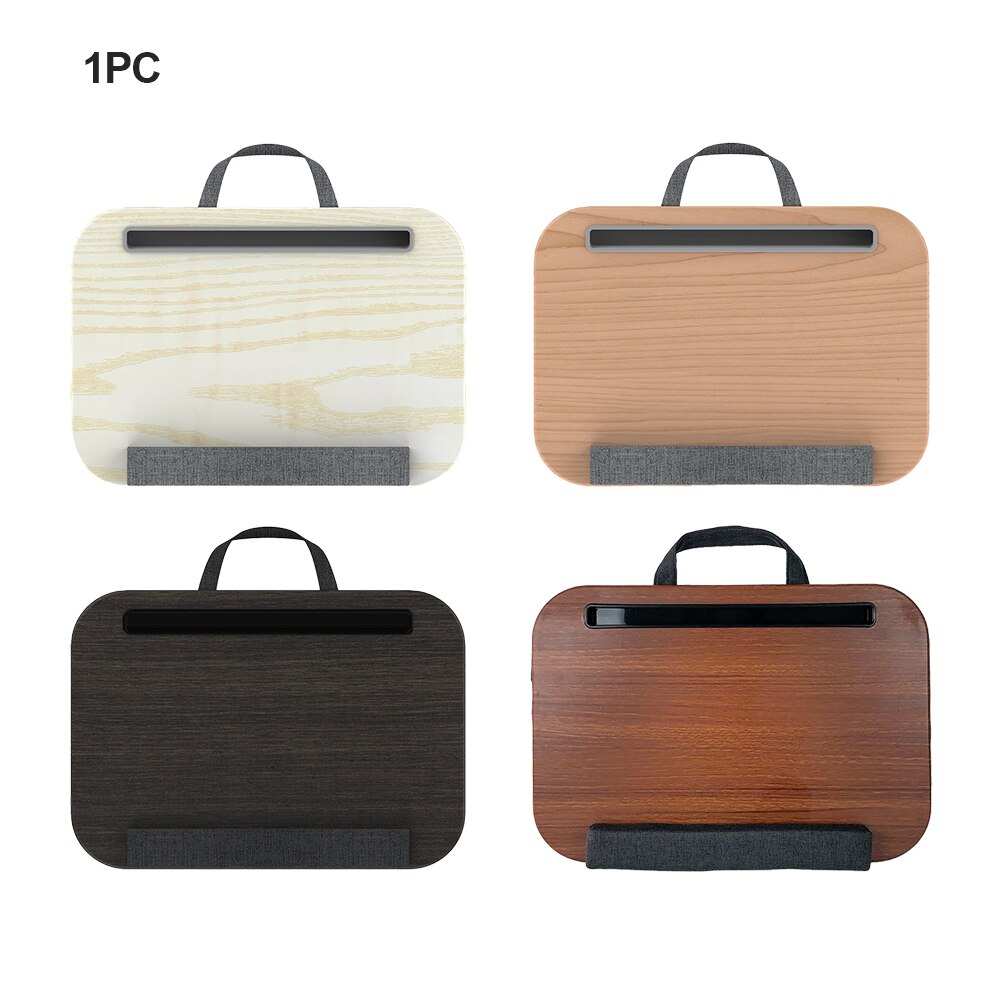 Tablet Slot For Bed Notebook Stand Laptop Desk Wood Anti Slip Portable Computer Working Home Office Study With Pillow Cushion