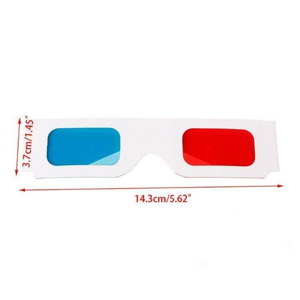 Anti-glare 3D Glasses Universal Paper Anaglyph Paper View Anaglyph Red Cyan Red/Blue 3D Glass For Movie EF