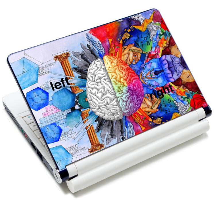 PVC 15 "15,4" 15,6 "Gehirn Drucke Laptop Aufkleber Aufkleber Abdeckung Resuable Notizbuch Haut Schutz für Macbook Lenovo HP ASUS ACER Dell: 7552