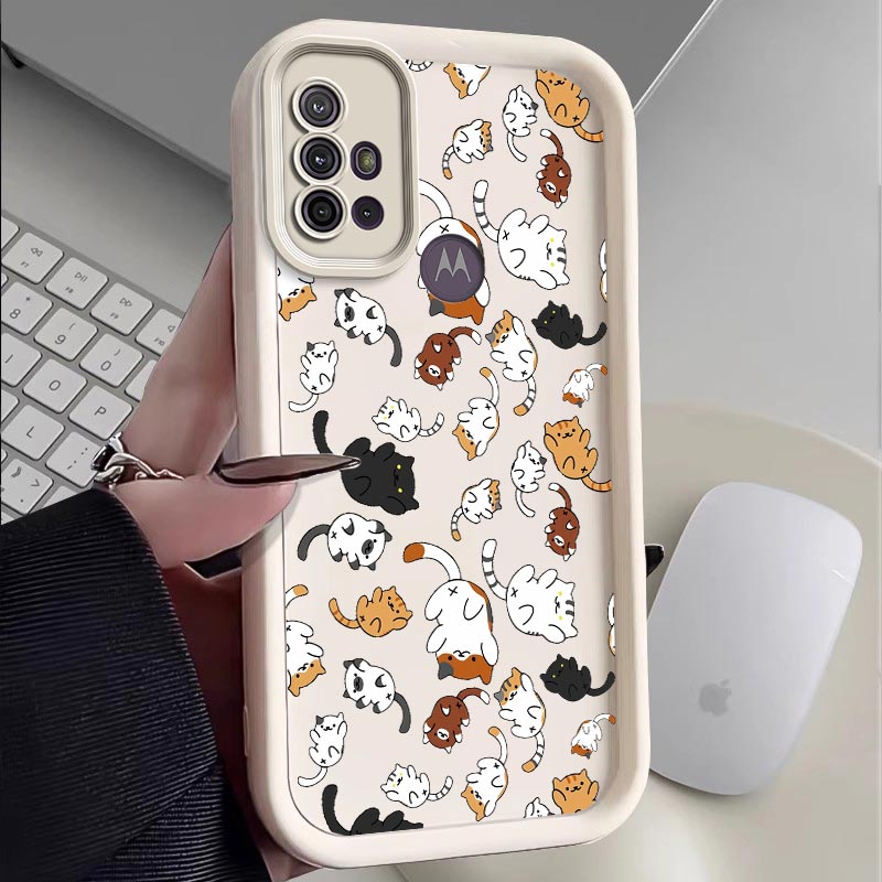 G30 pełen życia Kot Nowy niebo oko etui na telefon robić Motorola Moto G20 Odporna na uderzenia ochrona aparatu Moto G10 Miękka tylna obudowa