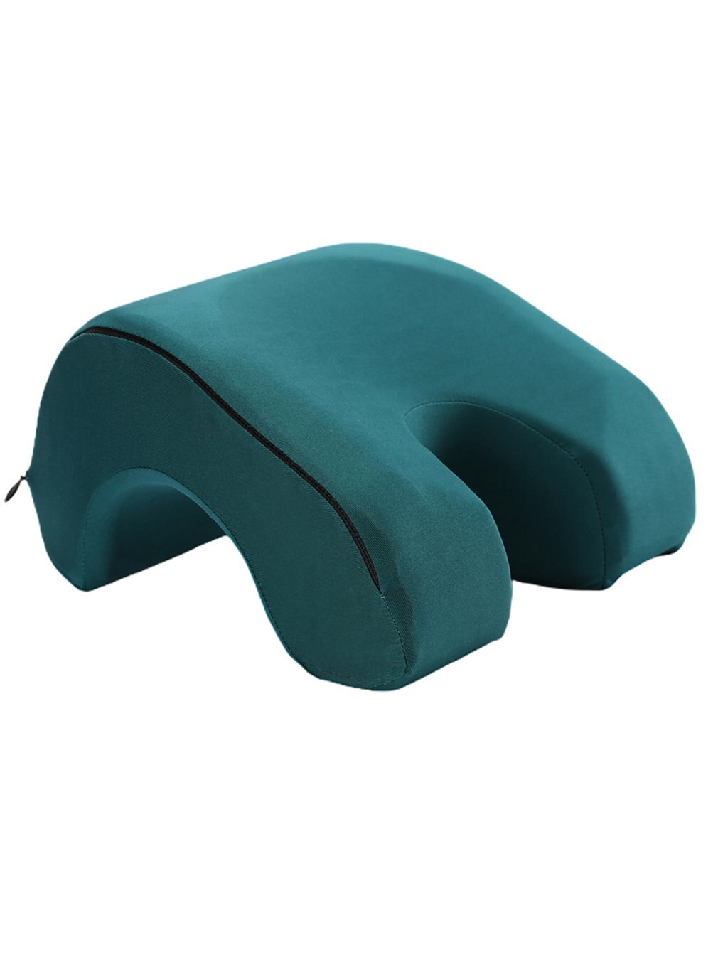 Memory Foam Lying Down Pillow Lunch Break Pillow Office Leisure Nap Pillow Portable Lying Down Pillow: dark green