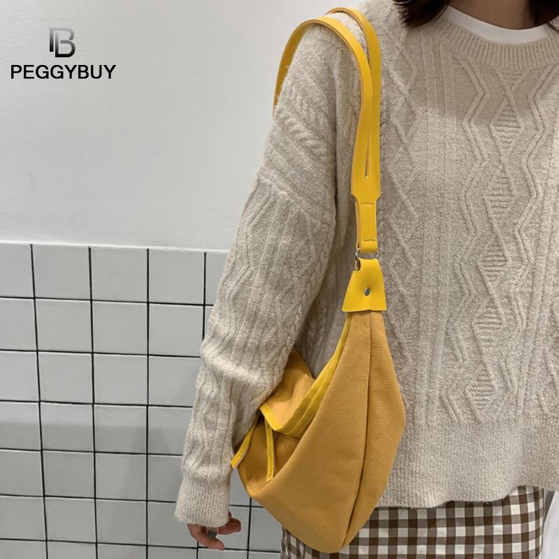 Dames Canvas Brief Grote Capaciteit Reistas Schoudertas Vrouwen Zakken Vrouwen Pure Kleur Schouder Messenger Bag