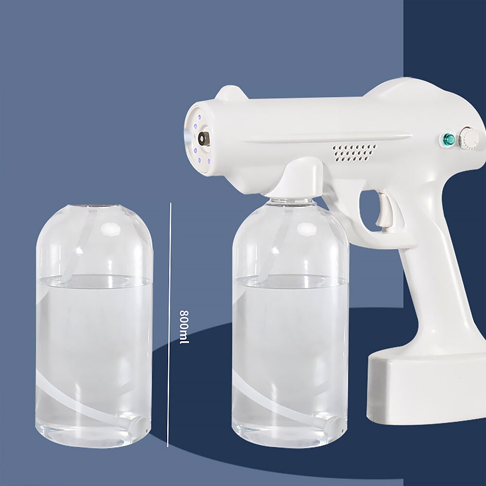 Blue Light Nano Steam Atomizing Fogger Disinfection Sprayer Hand-held Atomizer Effective Cordless Electric Sprayer USB wireles