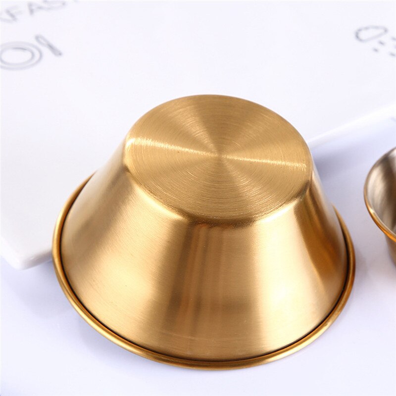 Stainless Steel Small Plate Food Snack Dish Sauce Plate Seasoning Dish Plate Kitchen Tools