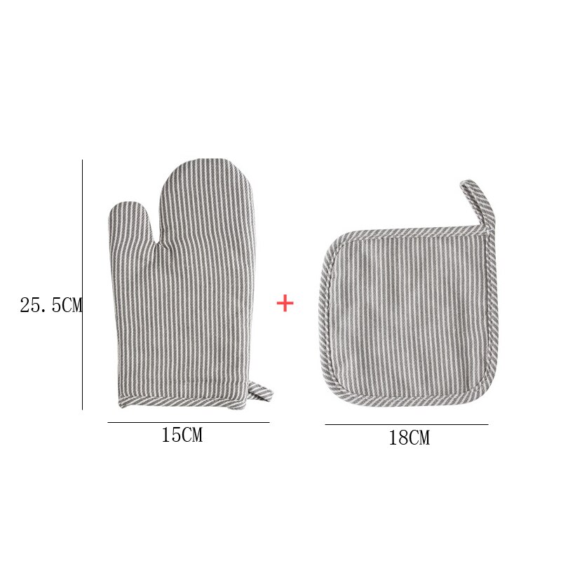 Kitchen microwave Gloves Potholders Oven Mitts Heat resistant non-slip pan Baking pan barbecue Heat-insulating tool: B Gloves table mat