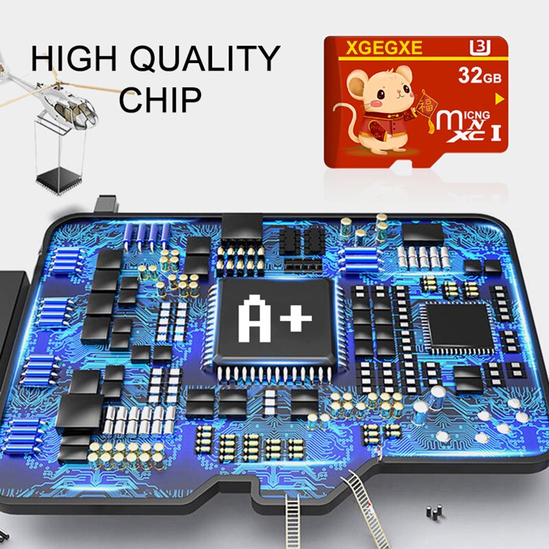 Tarjeta Micro SD para teléfono inteligente, Memoria Flash C10 de 8GB, 16GB, 32GB y 64GB