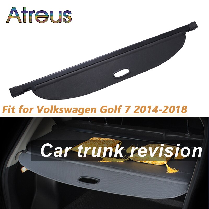 1einstellen Schwarz Stamm Paket Regal Abdeckung für Volkswagen VW Golf 7 MK7 Versenkbare Hinten Gestelle Abstandshalter vorhang Auto Zubehör