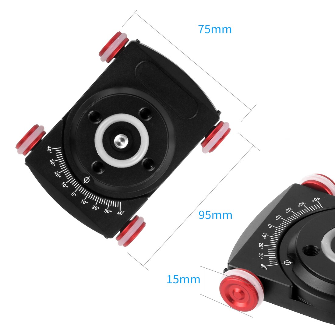 Kamera Roll Slider für Dolly Auto Tabelle Top Desktop Roller Plattform Video Schiene Stabilisator für Vlog DSLR Rig Smartphone: Red