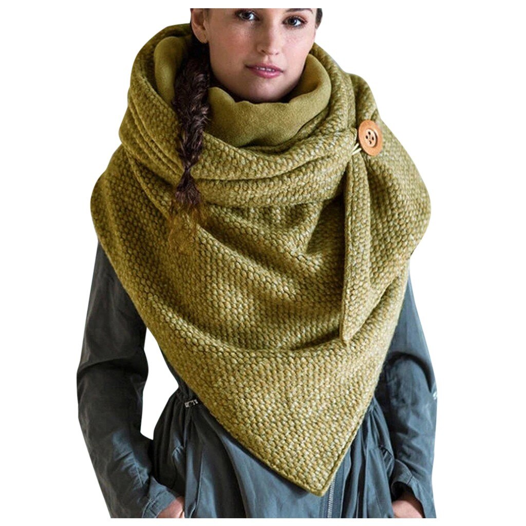 Women Solid Scarf Retro Female Multi-Purpose Shawl Scarf Women Winter Warm Scarves Foulard Femme: F