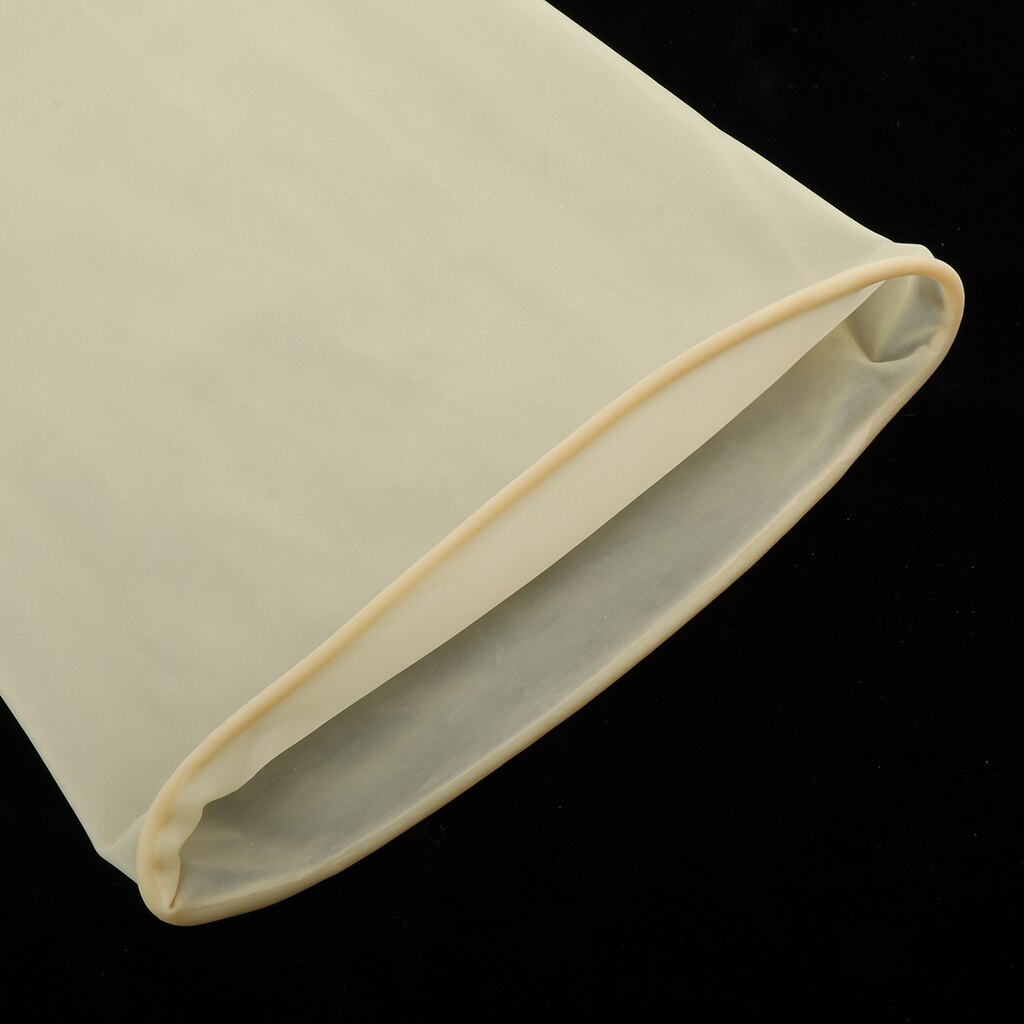 1 Paar 70 Cm Industriële Lab Solvent Chemische Slip Latex Werkhandschoen Geel