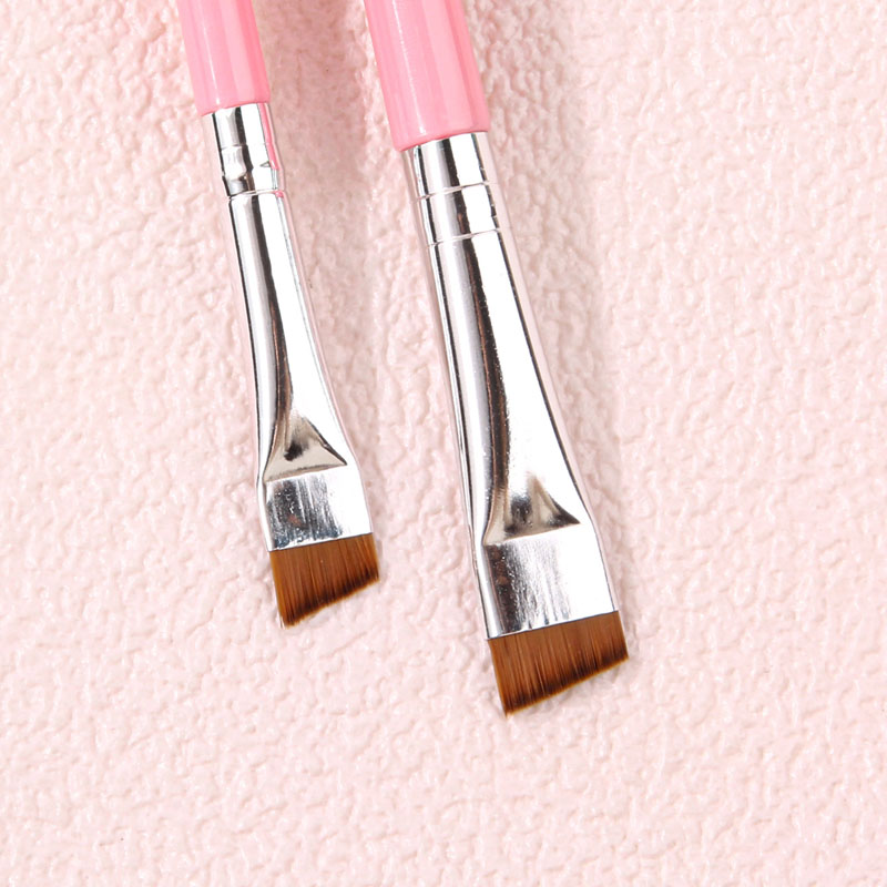 Brochas profesionales para delineador de ojos y cejas, brocha de maquillaje con hoja angular suave, delineador plano fino, herramientas de maquillaje para mujer