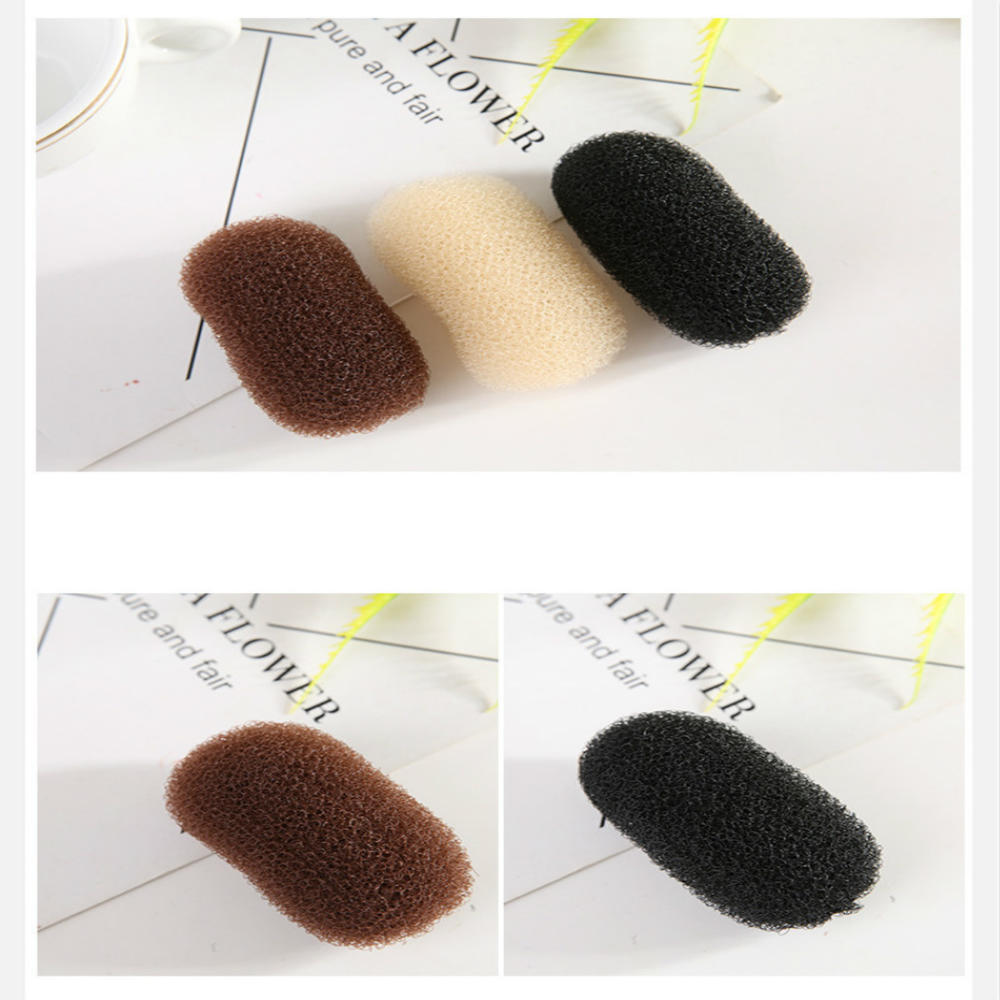 Magic Bun Hair Base Bump Hairpin Hair Tool Sponge Braider Hair Maker Styling Twist Styling Insert Braider Tool Black Beige