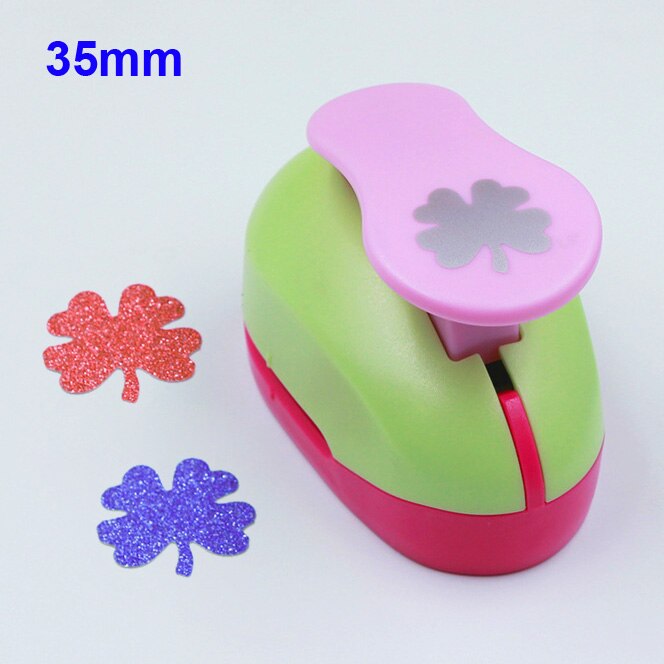 35mm freeship circle punch Embossing device paper cutter crafts scrapbook kid child craft tool hole punches cortador de papel: Four leaf