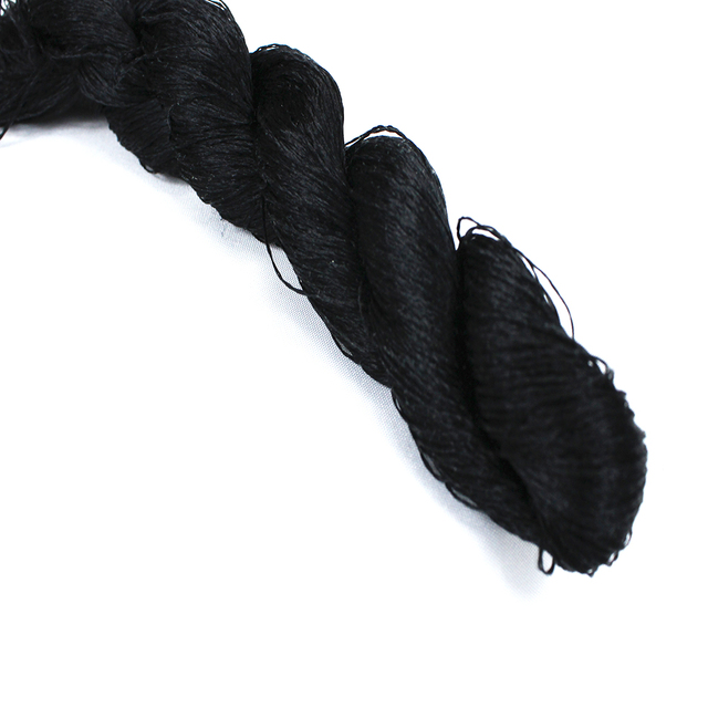 Hilo de seda 100% para bordar a mano, punto de cruz, 400m, negro/Blanco/4 colores puros, 1 unidad: 4