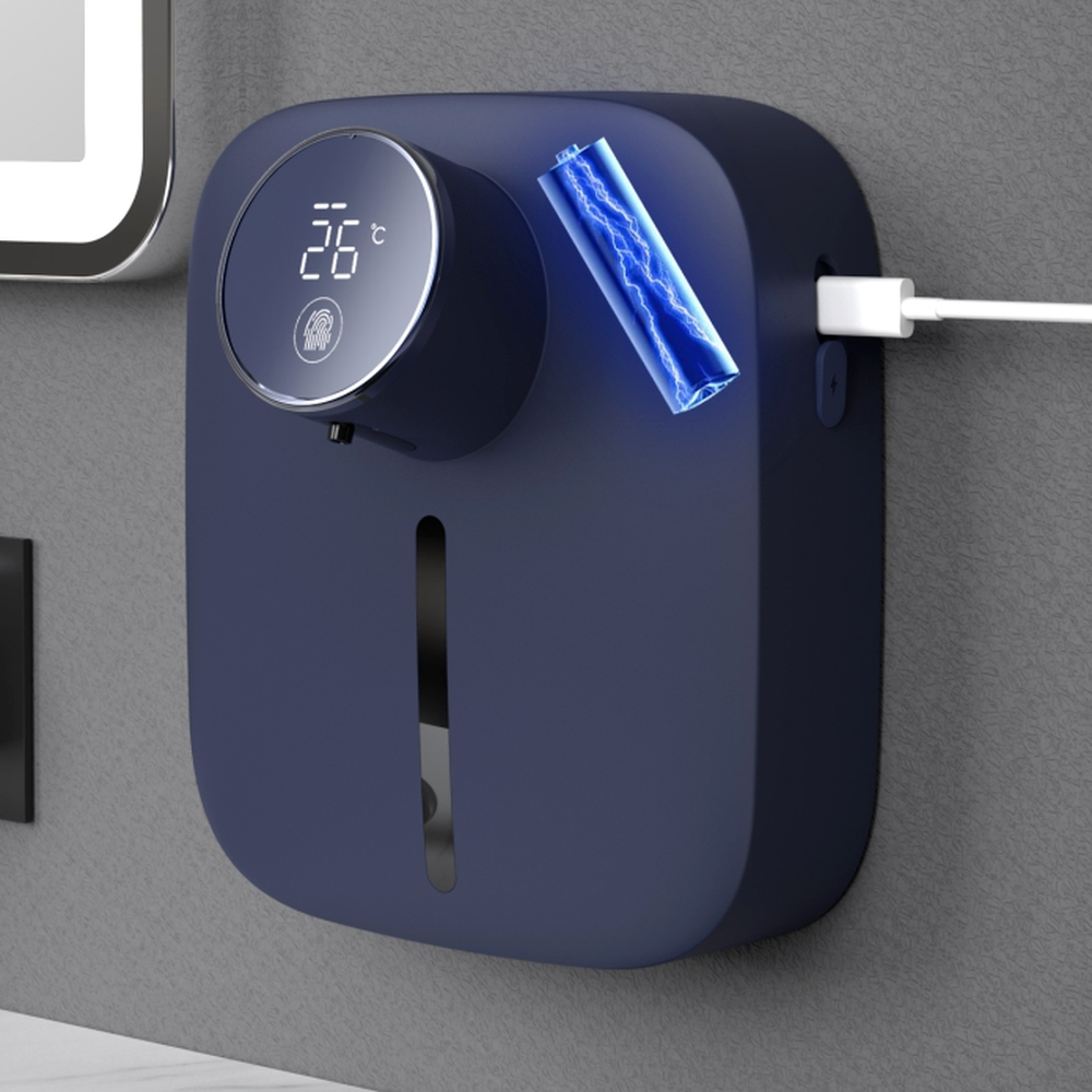 Smart Automatische Zeepdispenser Schuim Temperatuur Display 2 In 1 Usb Oplaadbare Liuqid Zeep Machine Badkamer Dispensers Voor Zeep