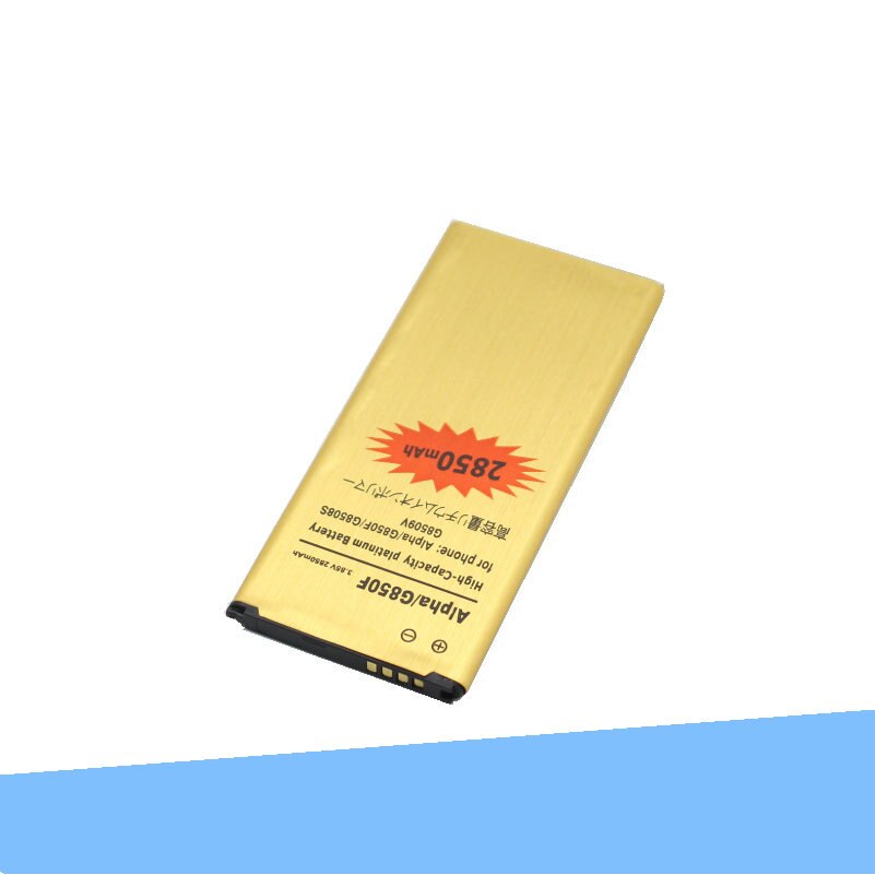 Iskyams 1X2850Mah EB-BG850BBC EB-BG850BBE Goud Batterij Voor Samsung Galaxy Alpha G850 G8508 G8508S G8509v G850F G850T