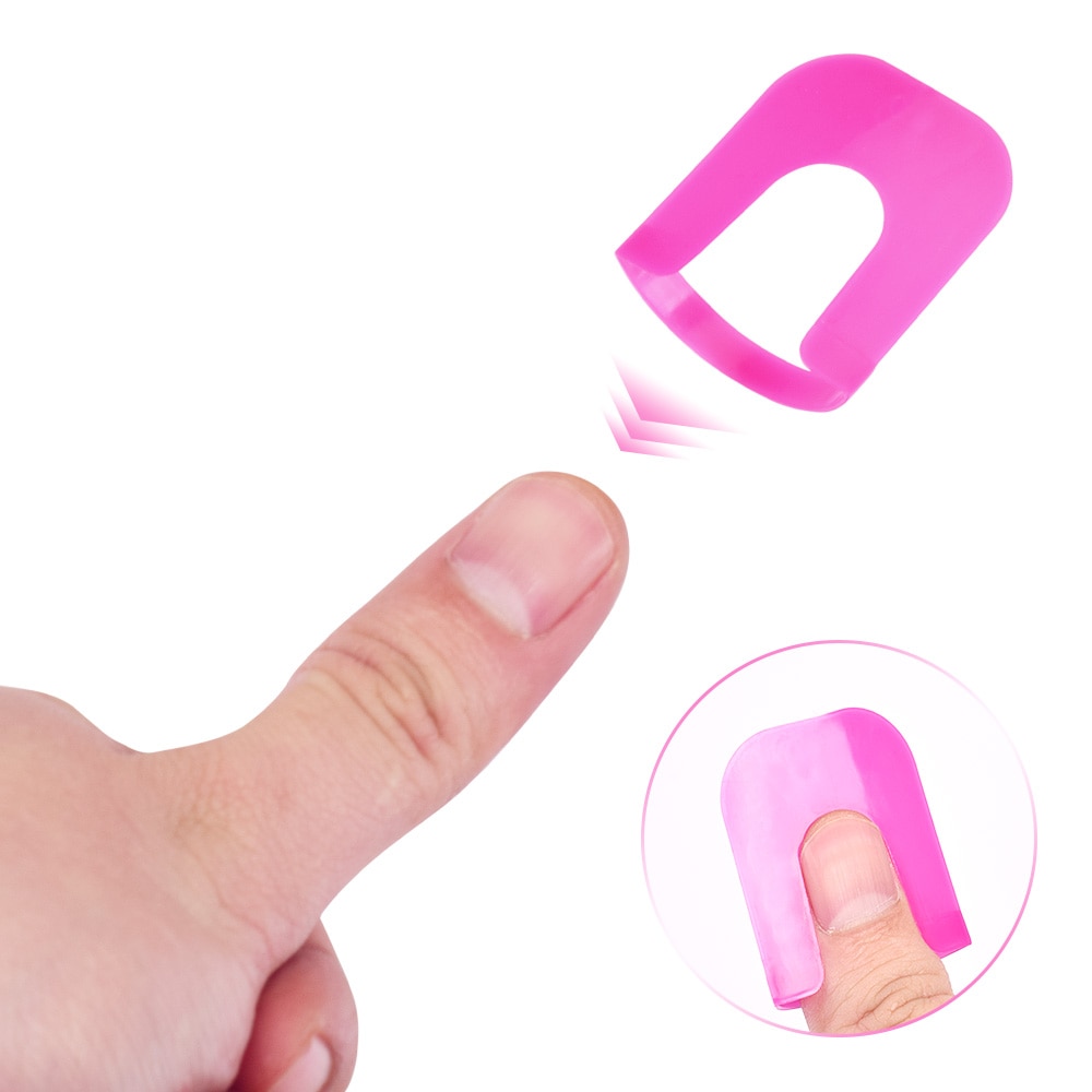 Nail Protector Cover Nail Manicure Tools for Finger Cover Nail Polish Shield Protector 10 Sizes Nail Polish Protector