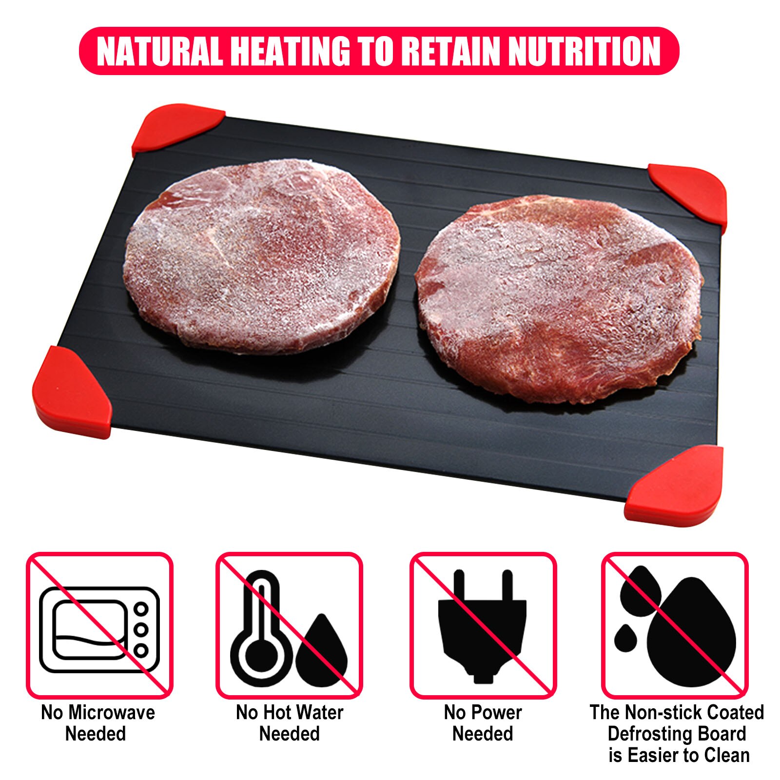 Fast Defrosting Tray Thaw Frozen Food Meat Fruit Quick Defrosting Plate Board Defrost Kitchen Gadget Tool