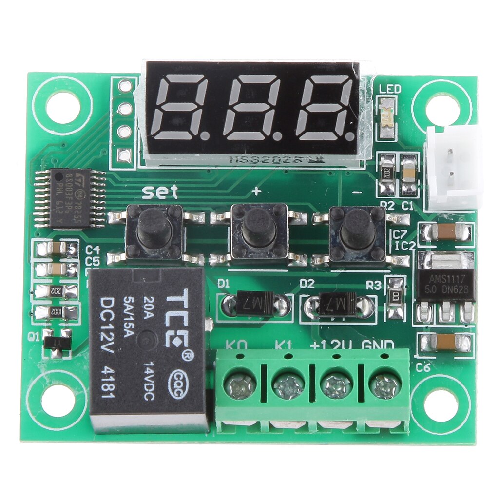 DC12V Thermostat Thermometer Cool Heat Digital Temperature Control