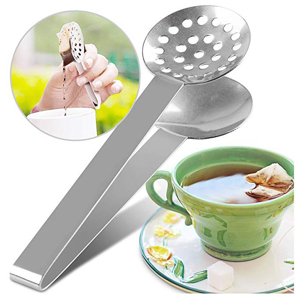 1PCS legering staal thee zak clip zak thee houder hittebestendig voedsel tang theezakje armatuur M4: Default Title