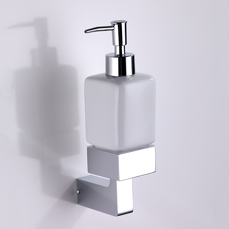 Chrome Bathroom Rack Hardware Accessories Sets Brass Shower Soap Dispenser Dish Towel Rails Robe Hooks Toilet Brush Roll Holder: 9701c soap dispenser