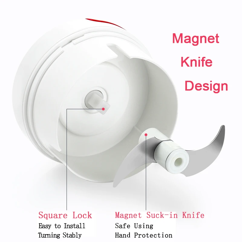 Mini Voedsel Knoflook Groente Molen Chopper Mincer Crusher Press Voor Vlees Noten Peper Ui Multifunctionele Handleiding Food Processor