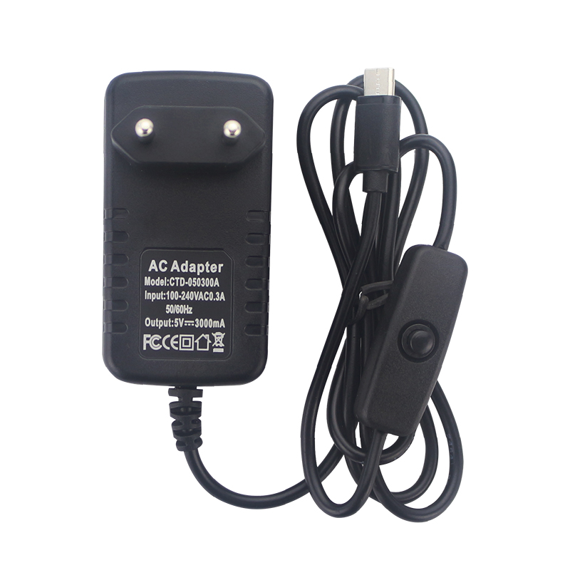 RASPBERRY PI Adaptateur Secteur Alimentation 100-240V AC Vers 5V 3A USB C Blanc P 17949