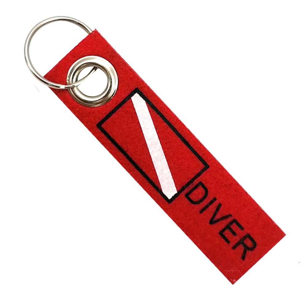 Diver Bag Bagage Tag Met Sleutelring Sleutelhangers Reizen Duiken Rugzak Tas Vlag Sleutelring