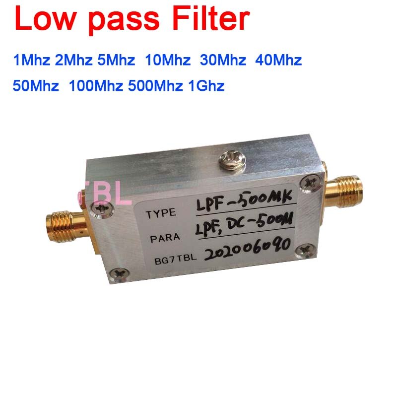 Low pass filter LC LPF DC 1Mhz 2Mhz 5Mhz 10Mhz 30Mhz 40Mhz 50Mhz 100Mhz 500Mhz 1Ghz