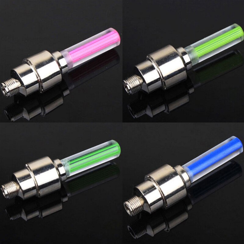Neon lys dæk hjul ventil hætte lys led flash bil dæk ventil hætter luft cover dæk fælg ventil hjul spindel hætte cykel lys