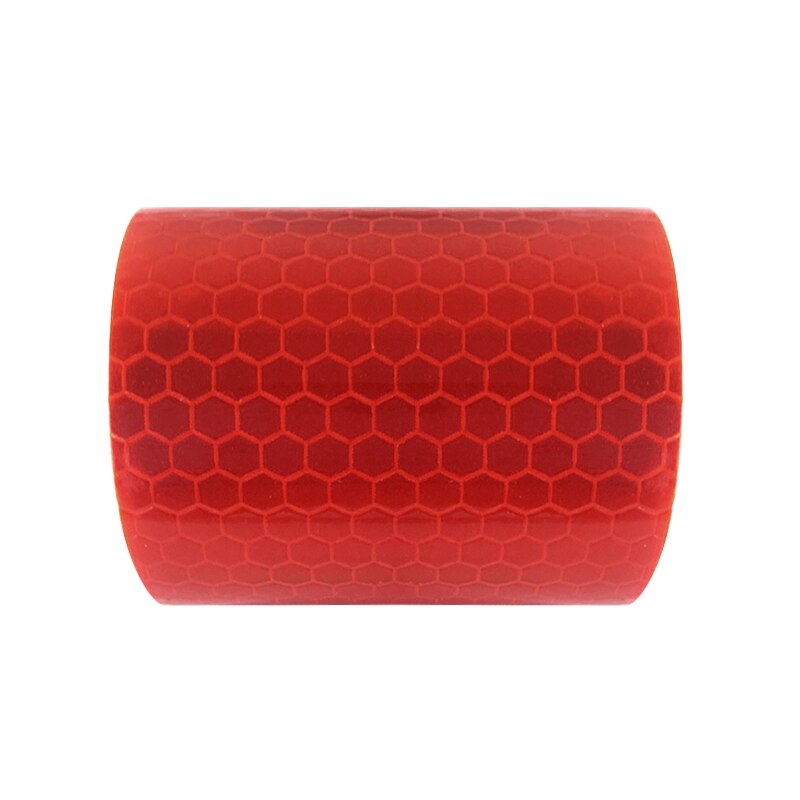 Cinta adhesiva reflectante Hi Vis Viz de seguridad de 5CM * 3M, reflectante antiestático para coche, material de vinilo para el Exterior del coche: Honeycomb red