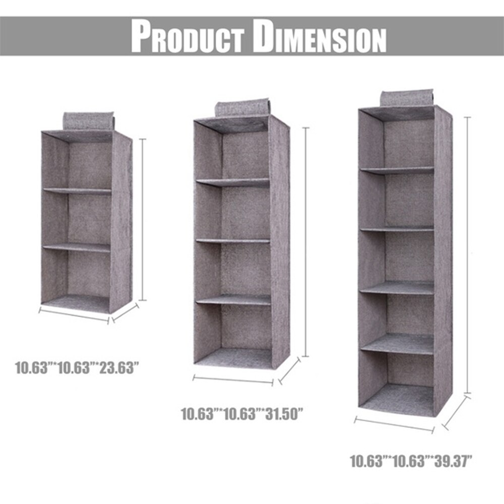 Hanging Wardrobe Storage Cabinets Hanging Bag Folding Portable Multi-Layer Linenette 3/4/5 Layers Organiser Space Saver