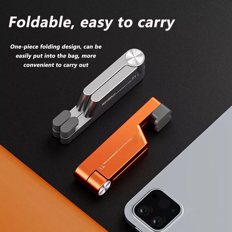 T1 Universal- Mini Aluminium Tragbare Falten Schreibtisch Halterung V-halterung praktisch Wiege Faltbare Stand für praktisch iPad