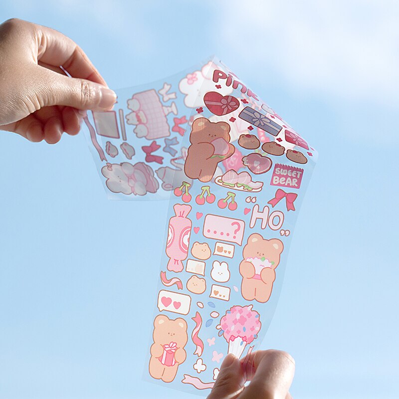 12 Stks/partij Regenboog Huisdier Serie Briefpapier Sticker Creatieve Decoratie Diy Gedeeld Outfit Tape Huisdier Sticker