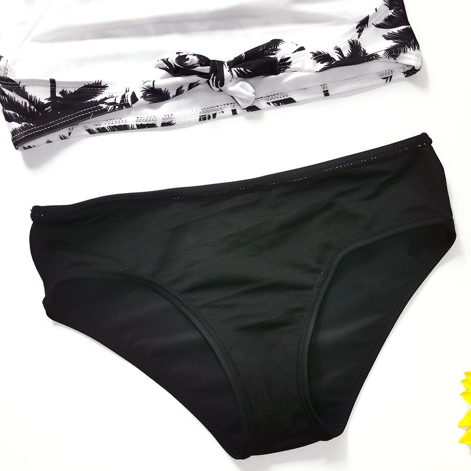5-14 Years Girl Swimsuit Kids Palm Tree Teenage Girl Bikini Set Halter Top Two Piece Children's Swimwear BIg Girls Bathing Suit