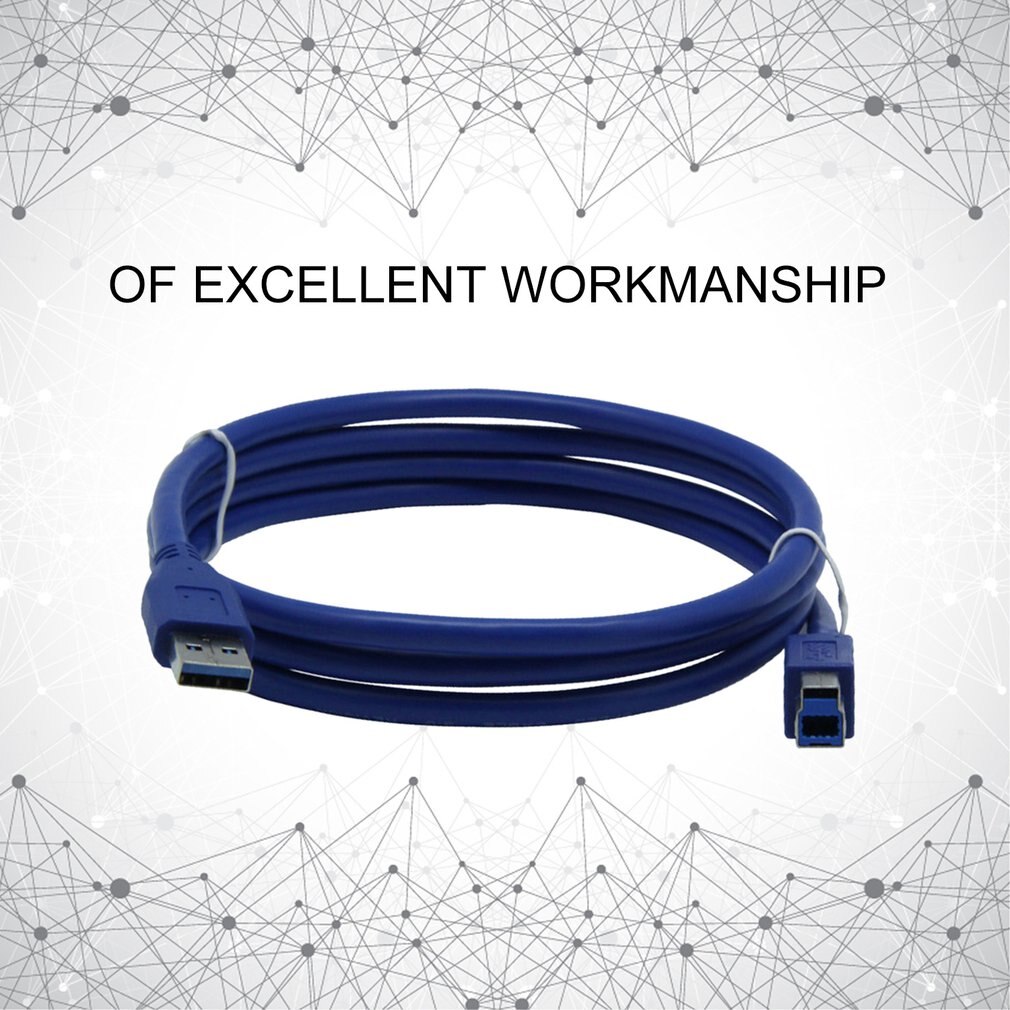 Usb 3.0 Printer Kabel Type A Male Naar B Male Scanner Kabel High Speed Zwart Verlengkabel Printer Kabel 1 meter, 3 Meter,5 Meter