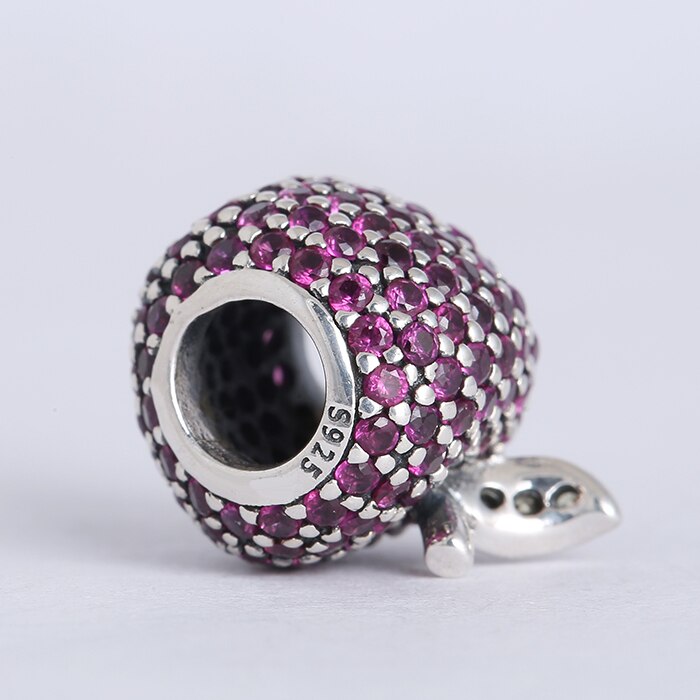 de Printemps 925 en argent sterling apple charmes avec fantaisie rouge & vert clair cz Adapté pour Bracelets Porte-Bonheur